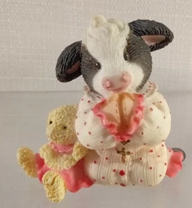 Mary's Moo Moos Cow Figurine Jesus Loves Moo You 1998 Enesco bedtime prayer - Picture 1 of 6