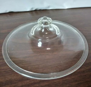 HTF Antique/Vintage PYREX #168 Clear Glass Lid, Knob Handle ~ 7.75" Diameter  - Picture 1 of 7