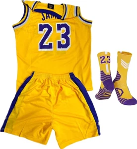 James Jersey for Boys Lightweight Basketball Tank Top, Track Shorts, Socks 12/13 - Picture 1 of 5