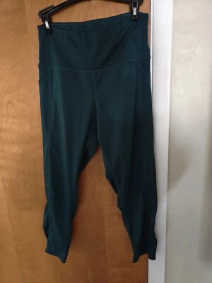 Leggings recortados para mujer Aeropostale verde azulado logotipo cintura talla grande medidas medianas Foto 1 de 4