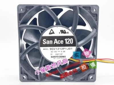 Sanyo 9GV1212P1J01 12038 DC12V 3.0A 12CM 4-Wire High Airflow PWM Cooling Fan - Image 1 of 2