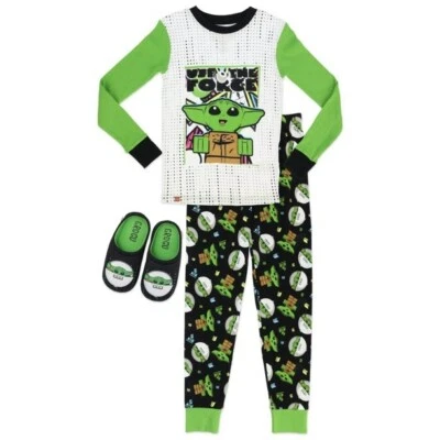 Juego de pijama para niños talla 6 Lego Star Wars Grogu / Yoda 2 piezas con zapatillas Foto 1 de 4