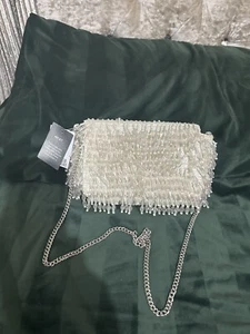 NEXT BEADED CROSS body bag Cream/ beige - Picture 1 of 9