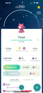 Pokemon Shiny Toxel - mini P T C 100k polvo de estrellas - Imagen 1 de 1