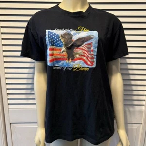 Camiseta Rocky Knoll Hombre Talla L Negro Águila Bandera Gráfico - Imagen 1 de 7