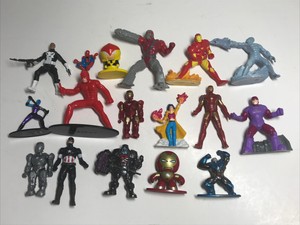 Marvel 500 Series Tiny Small Micro Figures Mixed Lot Of 17 - Muggs Metal figs