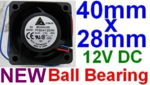 5pk Ball Bearing 40mm*20mm Delta PFB0412EHN-BF00 12VDC/12V Fan/Cooler 4028 3wire - Picture 1 of 4