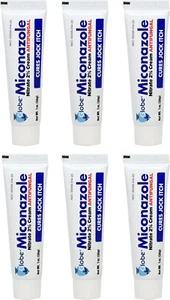 Miconazole Nitrate 2% Antifungal Cream Athletes Foot Jockitch & Ringworm 6 Pack - Picture 1 of 9