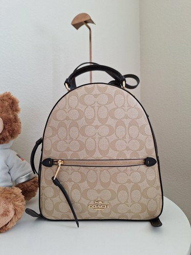 ZAINO COACH JORDYN SIGNATURE MEDIUM KAKI CHIARO MARRONE MULTI