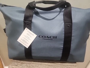 COACH FRAGRANCE MEN'S WEEKENDER, TRAVEL , SPORT , GYM BAG BLUE / GREEN NEW - Picture 1 of 8