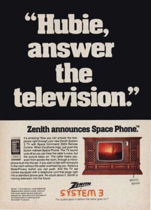 1980 Zenith System 3: Hubie Answer the Television Vintage Print Ad - Bild 1 von 1
