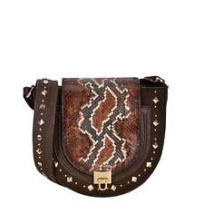 BOD49PI - Cuadra brown fashion python mini crossbody bag for women