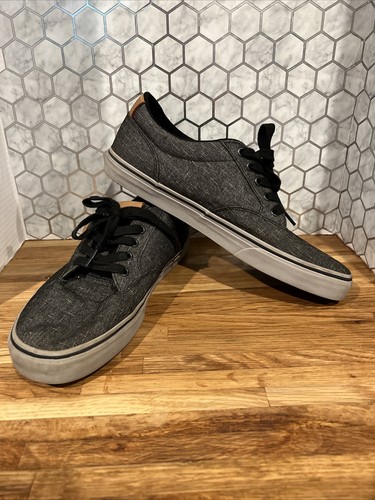 Scarpe da skate Vans Off The Wall da uomo grigie 721356 lacci in tela top basso piatte taglia 12 J