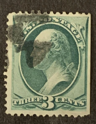 Sello de Estados Unidos R2/28 de los años 1870 Scott? Máscara 3c UNH muy inusual cancelación de fantasía Foto 1 de 2