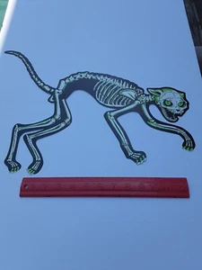 Halloween Cartone Scheletro Giunto Gatto Skel-Gatto Decorazione Beistle 1973 2019 H - Foto 1 di 6