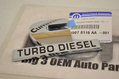 2006-2010 Dodge Ram 2500 3500 Cummins Turbo Diesel Chrome Fender Emblem new OEM - Image 1 of 3