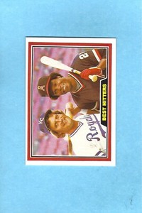 1981 Donruss George Brett Rod Carew HOF Best Hitters #537 NM Mint
