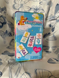 GAME Care BEARS Dominoes Set 28 Plastic Complete Bedtime Cheer Tenderheart Wish - Picture 1 of 3