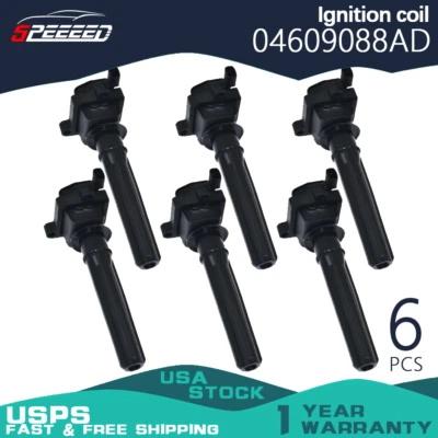 6x Ignition Coils 04609088AD for Chrysler 300m Concorde Dodge Plymouth 3.2L 3.5L — 第 1/4 张图片