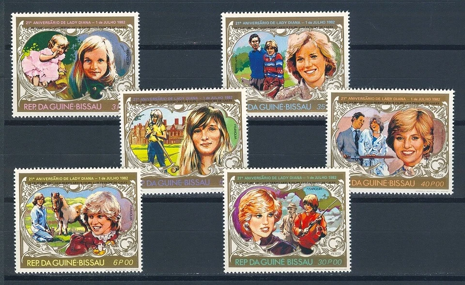 GUINEA-BISSAU SC# 450-455 DAMA DIANA - PERF. O/P - MNH  Foto 1 de 1