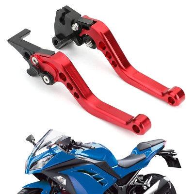 Brake Clutch Levers Fits Kawasaki Ninja 250 300 Red A1 Foto 1 de 4