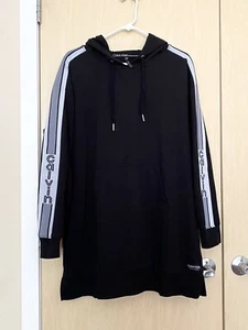 CALVIN KLEIN Performance Sport Logo Black/Gray/White Sweater Dress Size XL - Picture 1 of 6