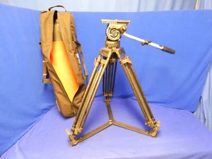 Sachtler Video 18 II 2 Stage Carbon Fiber Tripod w/Handle, Spreader, Carry Case - Picture 1 of 16