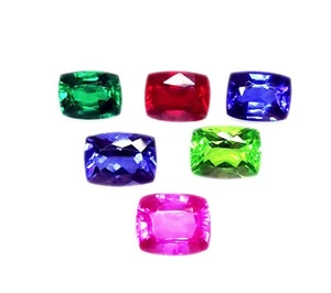 Natural Ruby Sapphire Garnet Peridot Tanzanite 6 Pcs 55 Cts Certified Lot R277 - Picture 1 of 12