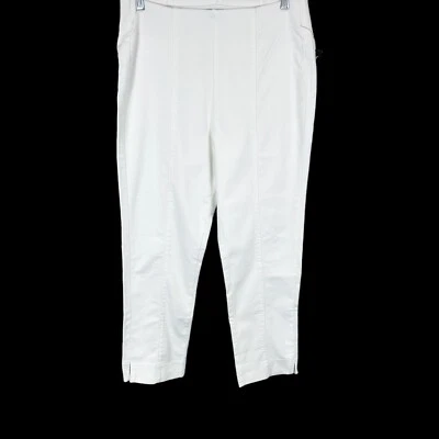 Pantalón al Tobillo Joan Rivers Regular Mezcla Algodón Tejido Denim Blanco XX-Pequeña Talla Foto 1 de 2