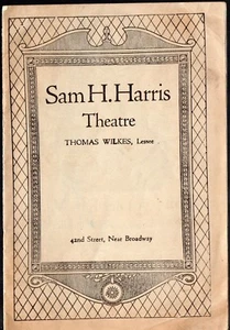 WHITE COLLARS - Vintage 1925 Sam H Harris Theatre Program NYC - Edith Ellis - Picture 1 of 3