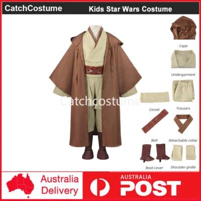 Disfraz de Caballero Jedi Obi Wan Kenobi de lujo para niños disfraces de Halloween de Star Wars Foto 1 de 4
