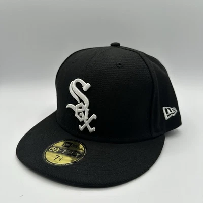 Gorra Chicago White Sox New Era 7 1/4 Ajuste Negra MLB Performance Cap 59Fifty Nueva con Etiquetas Foto 1 de 4