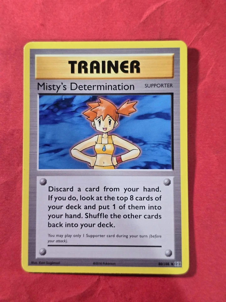 2016 Pokemon XY Evolutions #80 Misty's Determination, UC, NF/H, cds1 - Image 1 of 3