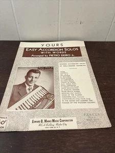 MANHATTAN Rodgers/Hart 1954 Pietro Deiro Jr EASY ACCORDION Vintage Sheet Music - Picture 1 of 2