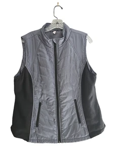 Exertek Gray Full Zip Lightweight Sleeveless Quilted Outdoor Vest Womans Size XL - Picture 1 of 5