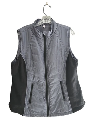 Exertek Gray Full Zip Lightweight Sleeveless Quilted Outdoor Vest Womans Size XL - Image 1 of 4