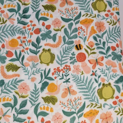 Juego de sábanas Toadally Rad 4 piezas REINA ranas verdes hongos melocotón caracoles gusanos abejas Foto 1 de 4