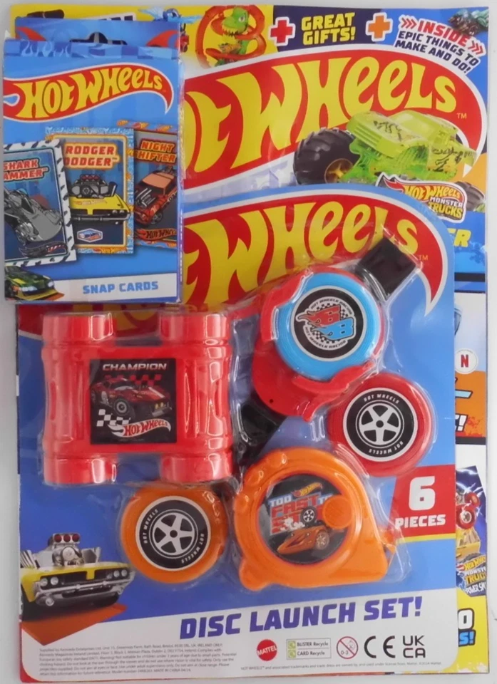 Hot Wheels magazine #15 2025 Puzzles Crafts Posters Stickers + Disc Launcher set - Image 1 of 1