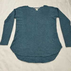 Max Studio 100% 2-fädiger Kaschmir Pullover Damen Gr. S Petite Blue - Bild 1 von 8