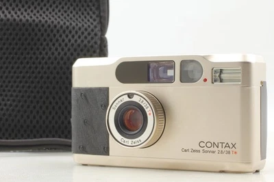 Limited [ MINT w/ Case ] CONTAX T2 D Platin Point & Shoot Film Camera From JAPAN - Image 1 of 4