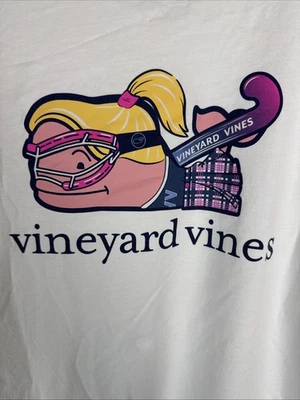 Vineyard Vines White Long Sleeve Pullover Shirt Whale Field Hockey Print XL NWT - Image 1 of 4
