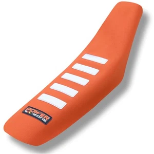 Universal Dirt Bike Seat Cover Soft Non-Slip Gripper White Stripe Seat Covers... - Picture 1 of 9