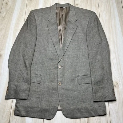 Hugo Boss SOLBIATI Pure Linen Herringbone Sport Coat Mens SZ 42L Beige CORLEONE - Image 1 of 4
