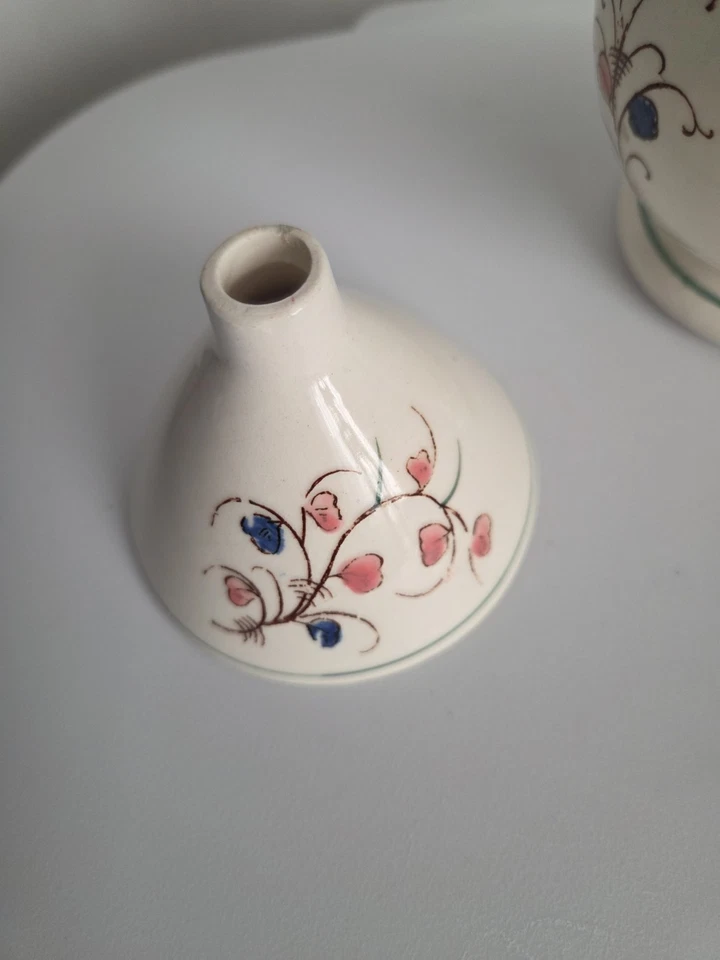 Embudo de cuatro piezas de cerámica aceite y vinagre doble cuello, cuchara para ensalada y tenedor Foto 1 de 4