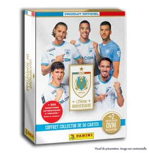 Coffret Panini Football - 125 Ans Olympique de Marseille (Boite de 50 Cartes + 2 - Imagen 1 de 3