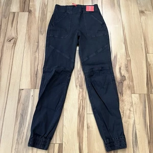 SPANX Women’s  Sz S Stretch Twill Ankle Jogger Washed Black Pants NWT - Picture 1 of 10
