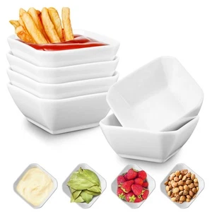 6 Pack Soy Sauce Dishes, 3 oz Ceramic Dipping Bowls, Pinch Bowls, Small Dip B... - Picture 1 of 7