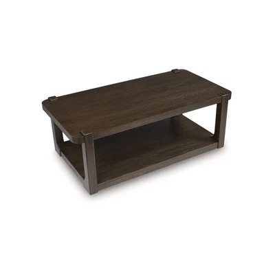 Mesa de centro Signature Design by Ashley Breckington - Acabado madera marrón oscuro Foto 1 de 4