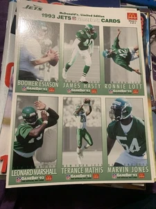 McDonalds Limited Edition 1993 Gameday Cards Uncut Jets 9 Karten - Bild 1 von 2