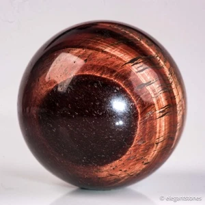 54g34mm Red Tiger Eye Sphere Crystal Ball Natural Quartz Healing Gemstone Chakra - Foto 1 di 10
